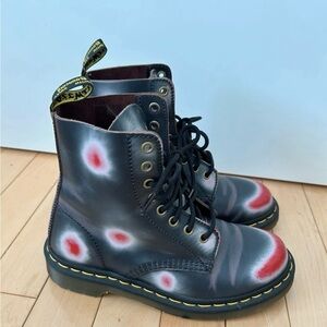 Dr. Martens Black Boots with Red Accents